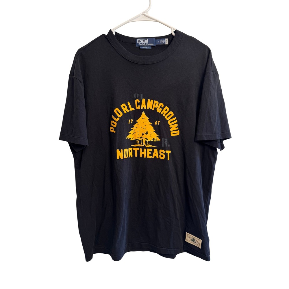 Polo Ralph Lauren Sportsman Campground Northeast Graphic T-Shirt Black Men's M